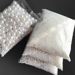 Cheap ABS plastic pearl beads wholesale White imitation pearl