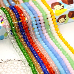 Crystal rondelle beads for jewelry making