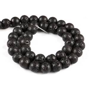 Natural black lava beads factory wholesale stone beads