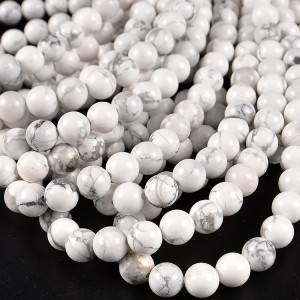 China Glass Tube Beads Long Manufacturer –  Natural white Howlite beads loose beads jewelry making african beads jewelry set nigerian – Jingcan