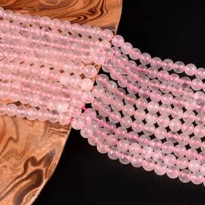 Pink crystal quartz stone beads wholesale high quality loose customize beads