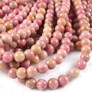 JC High quality Stone Loose Beads Wholesale Rhodonite beads stones for jewelry making