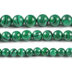 JC 4mm 6mm 8mm natural stone beads chain green gemstone round bead strands for jewelry making