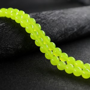 Multi color chalcedony jade beads bracelet accessories from gemstone jewelry natural stone wholesale