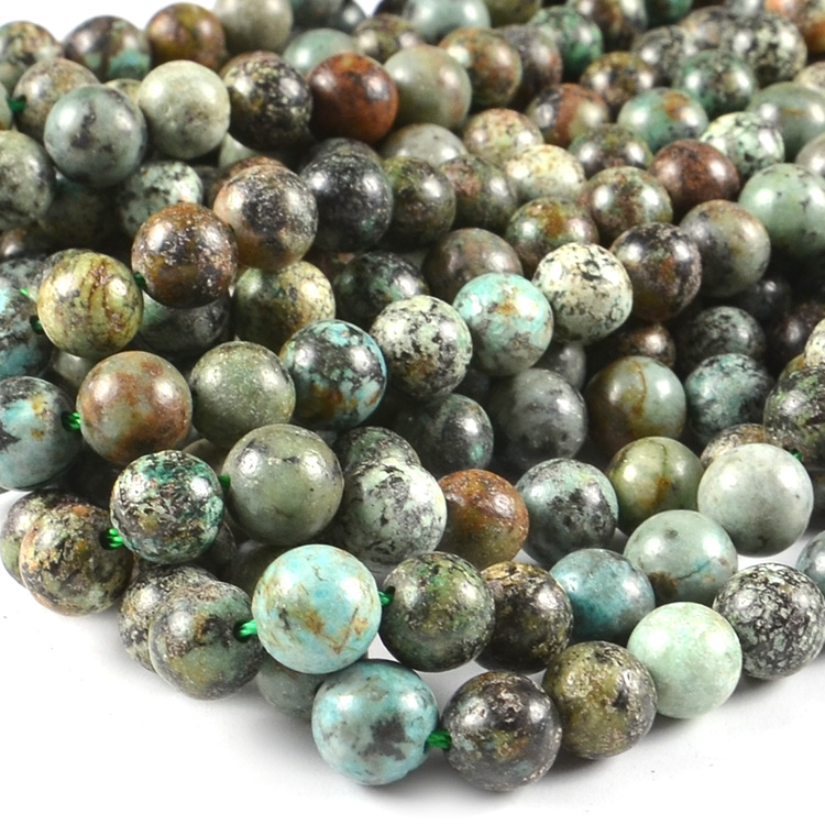 China 4mm Bead Bracelet Manufacturers –  Natural beads gemstone 8mm loose beads wholesale African turquoise beads  – Jingcan
