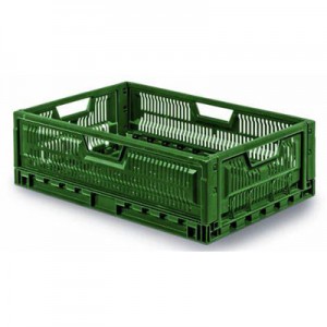 Foldable fresh vegetable crate 600mm*400mm*190mm