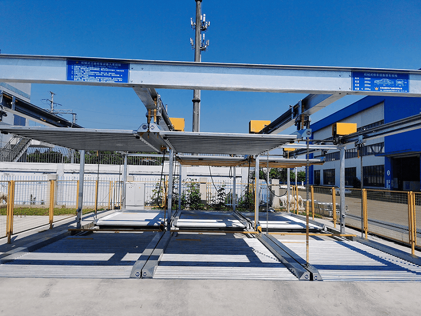 Front and back crossing lifting and sliding parking system