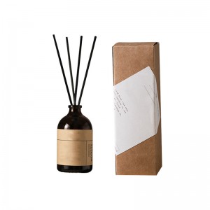 ຂາຍສົ່ງ 100ml, 200ml Amber Color Glass Reed Bottle for Home Fragrance