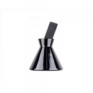 Black Colored Diffuser Glass Bottle with Printed Design Diffuser Bottle