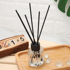 50ml, 80ml, Luxury Carved Pattern Aroma Reed Diffuser Bottle na May Wooden Plug
