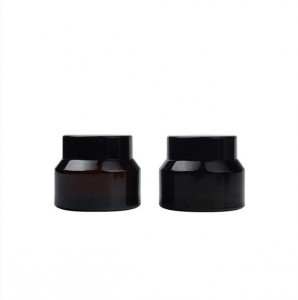 30ml 50ml 100ml Amber Glass Jar Cosmetic Cream Bottle Jar with Amber Cap