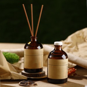 Wholesale 100ml, 200ml Amber Color Glass Reed Diffuser Bottle For Home Fragrance