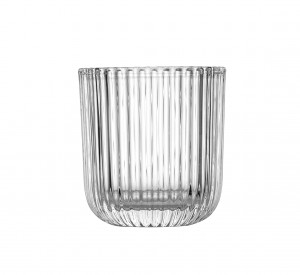 150ml Clear And Round Striped Candle Cup with Clean Lines And Classic Feel For Candle Making