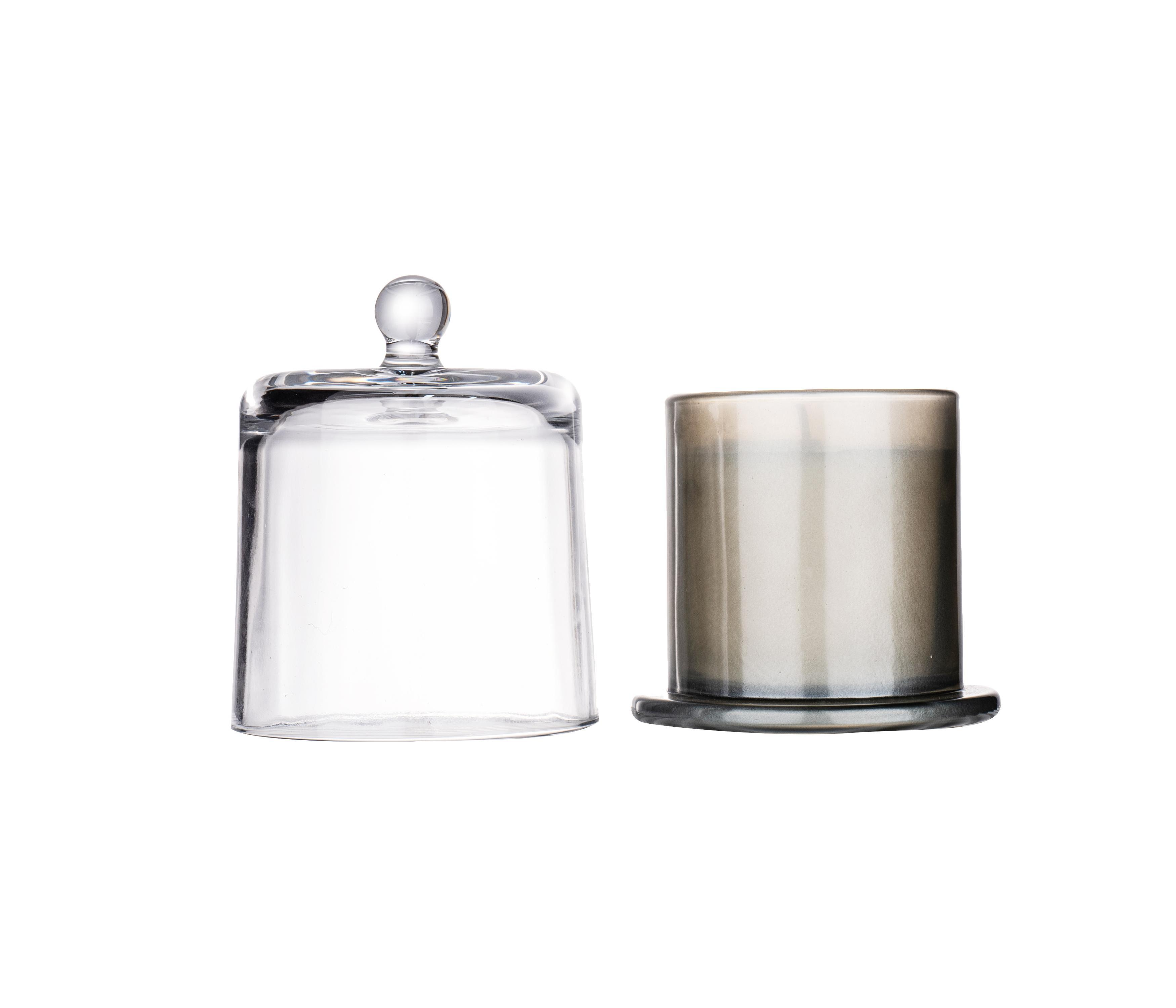 Round Classics Bell Shaped Glass Candle Cup With Dome Lid For Home Decoration Featured Image