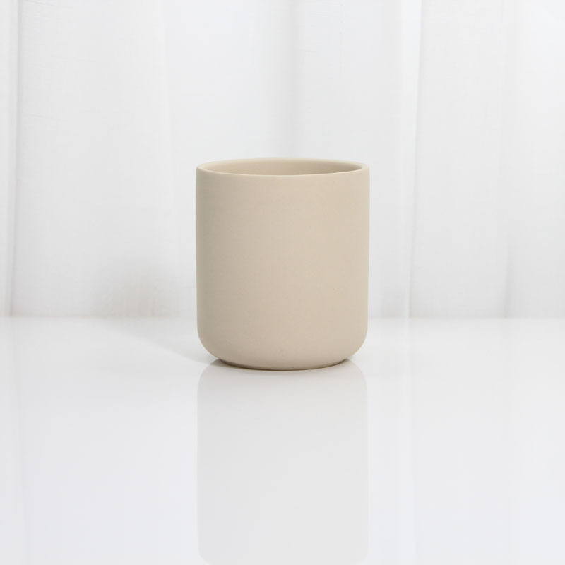 Tarro vacío de vela de cerámica amistosa de encargo al por mayor de Eco para hacer velas