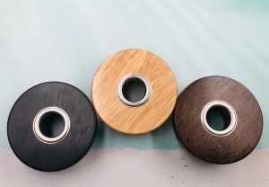 Natural, Black, Brown Round Wood Cap For Reed Diffuser