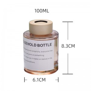 Precio inferior 700 ml/25 oz Fabricantes sen BPA Botellas de vidro de borosilicato de parede por xunto Botella difusora de vidro