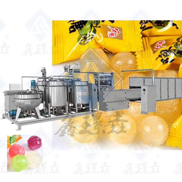 100-150kg/h Целосна автоматска линија за производство на тврди бонбони Jelly Gummy