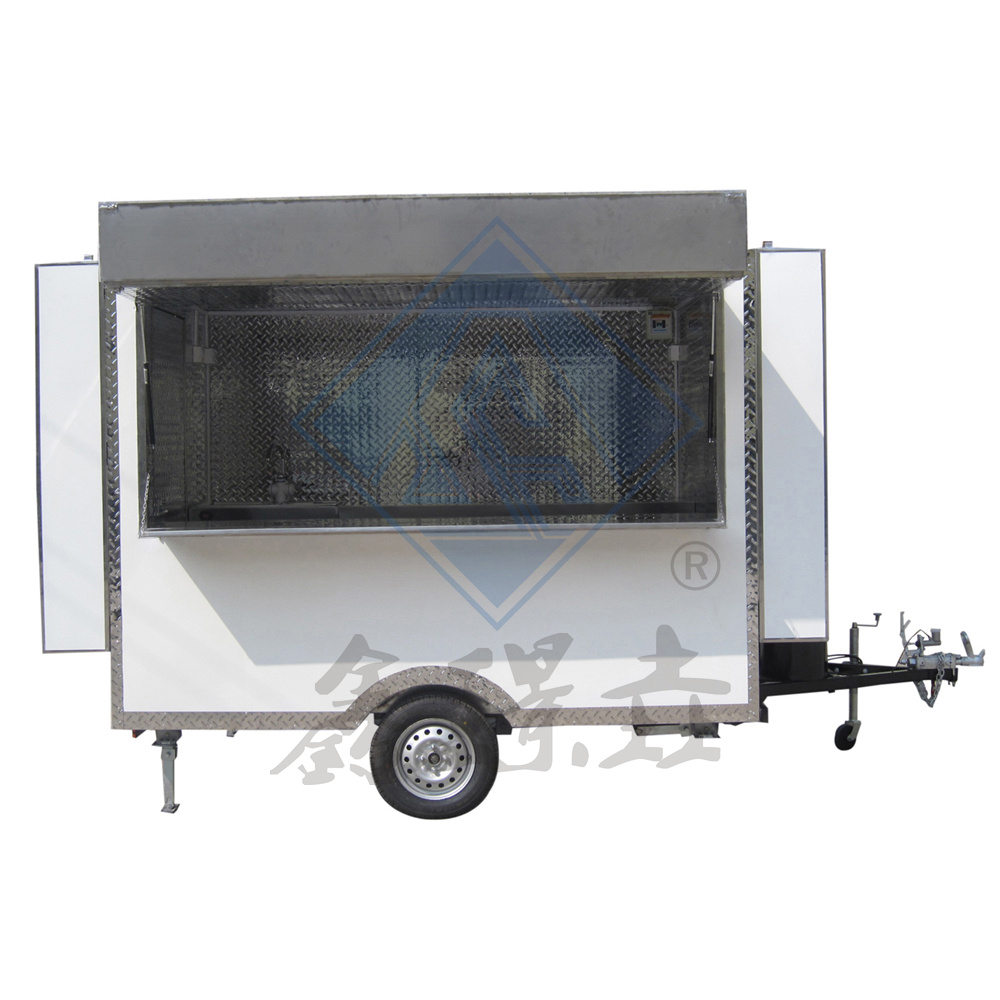 Single Axles Outdoor Mobile New Small Square Food Trucks