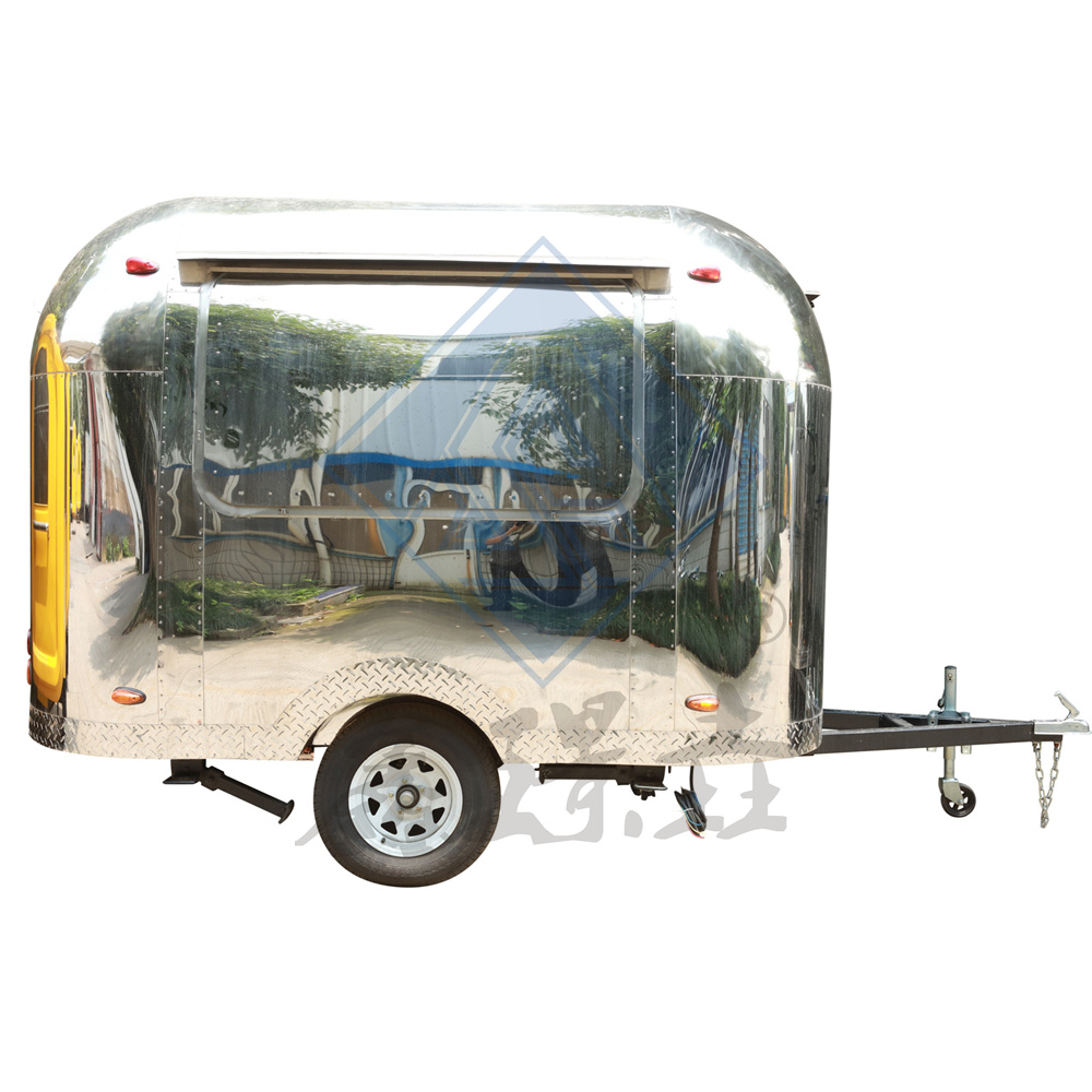 Stainless Steel Galvanized Sheet Aluminum Bag-ong Single Axle Mobile Food Truck