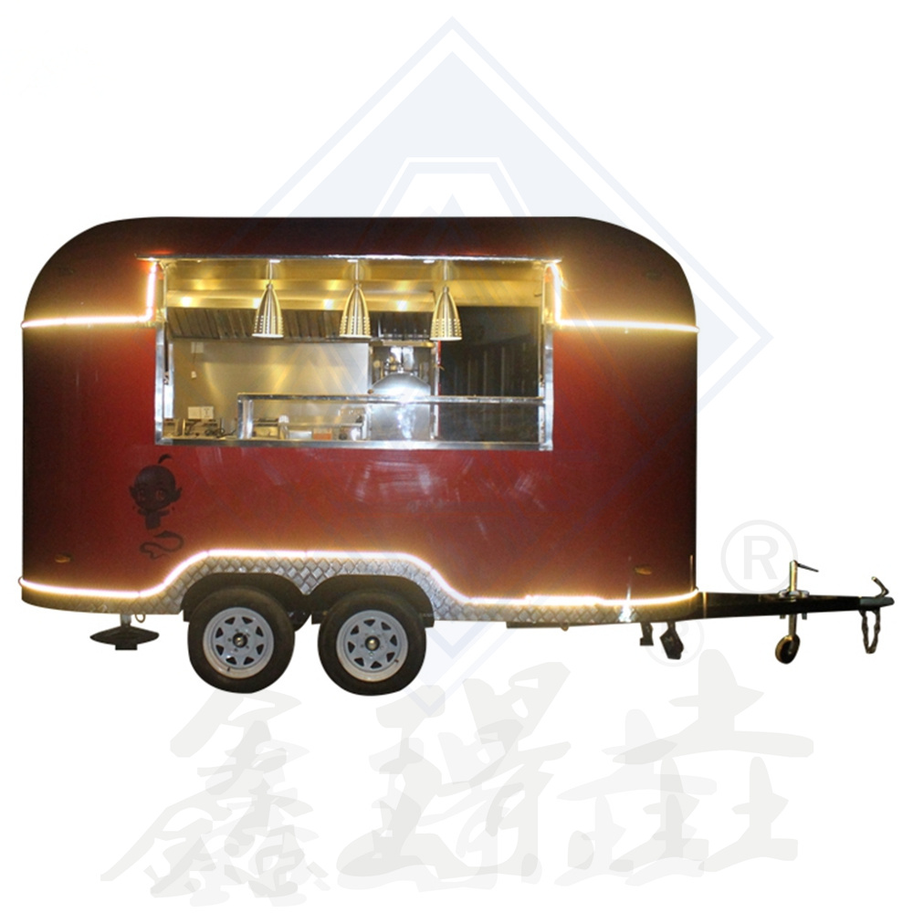 Food truck with full kitchen equipment mobile food cart