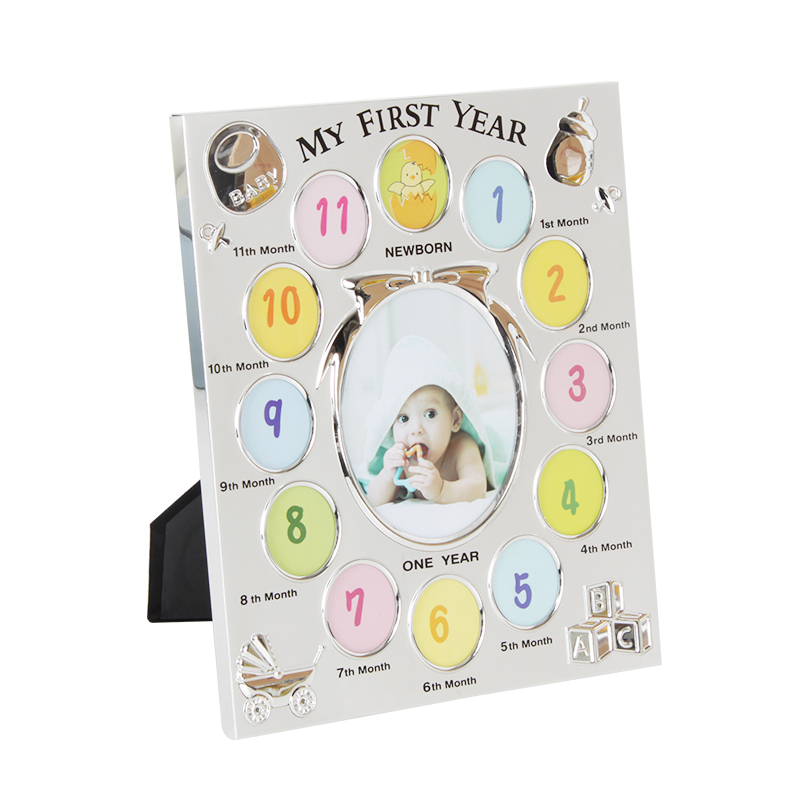Silver Baby Metal Art Photo Frame For Baby First Year Featured Image