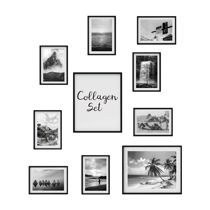 10pcs Black Modern Picture Frame Collage Set Picture Gallery Featured Image