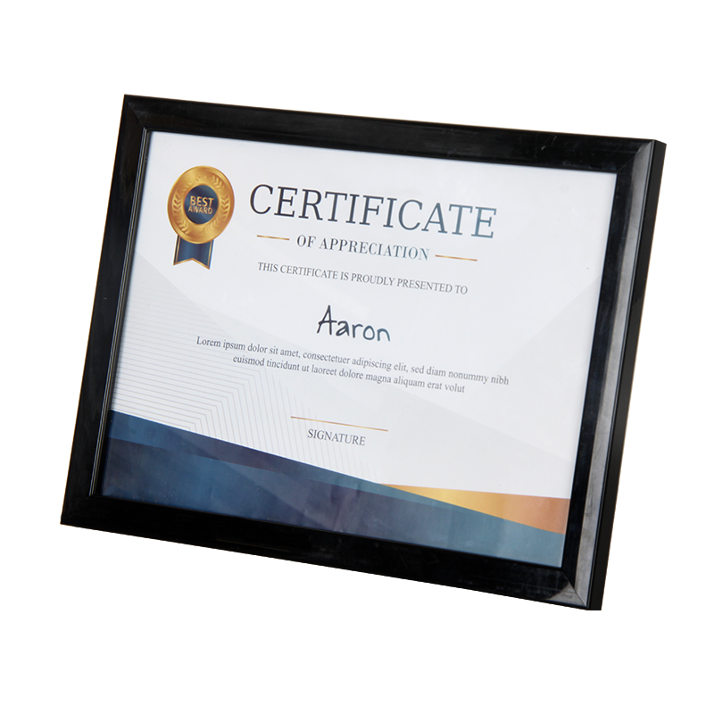 Black Plastic Certificate Document Frame Picture Display Diploma Frame Featured Image
