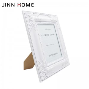 White Painting Wood Photo Frame MDF Board with Customized Carved Pattern