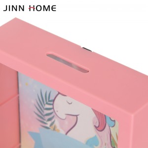 Light plastic Plain color Children Gift Coin Box Piggy Bank