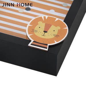 Wooden Glass Money Box Piggy Bank with Customize Paster