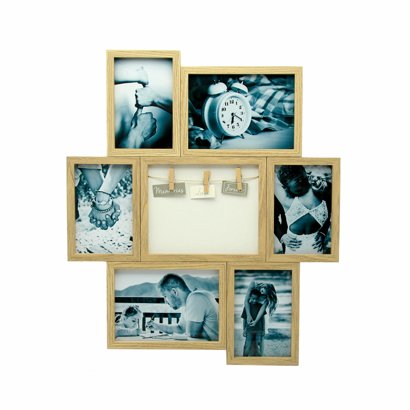 Malden 7-Opening Black Collage Picture Frame, Made to Display Five(4″x6″) and two(5″x7″)