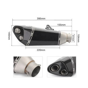 Motorcycle Parts 409 Stainless Steel Muffler Stainless Steel Exhaust Pipe