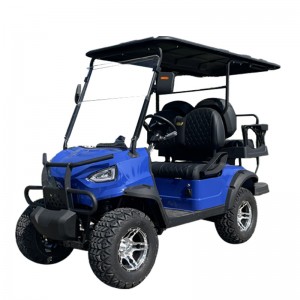 Elektrisk fyrhjulig golfbil Naturskön turistfastighet hotellreception elektrisk sightseeingbil med öppen topp