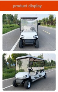 Carro de golf eléctrico Área escénica Recepción Coche turístico eléctrico Coche patrulla de cuatro ruedas