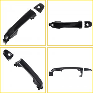 Set of 4 Door Handles Outside Exterior Black Front Rear 6921106090C0 6925006020C0 for 2012-17 Toyota Camry