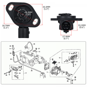 New TPS Throttle Position Sensor For Honda CR-V K series Accord Element Civic 2.4L 3.0L 2003-2005 16402-RAC-A01 16402RAAA01