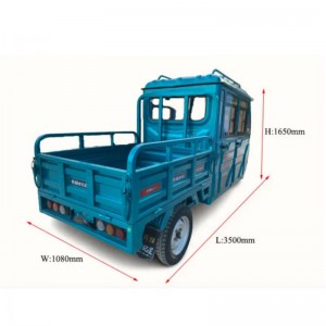 Electric tricycle Factory customized 4 doors electric cargo tricycle with Enclosed spacious operator cab