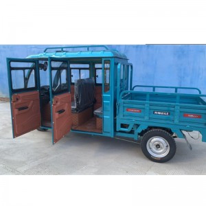 Triciclo eléctrico Triciclo eléctrico de carga de 4 portas personalizado de fábrica con cabina de operador espazosa pechada