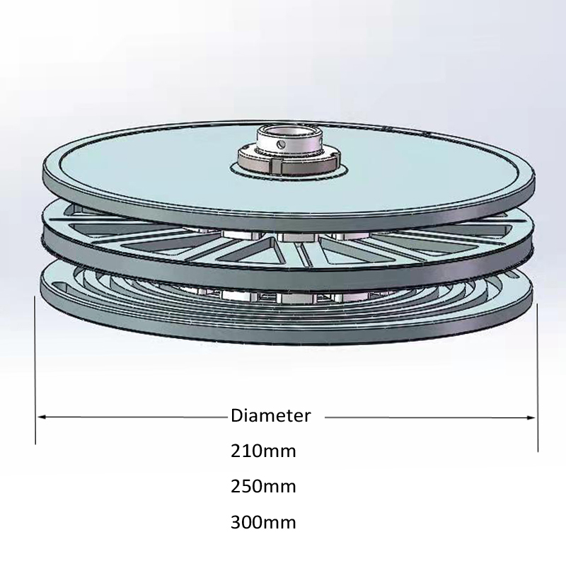 Double Layer Speed Changeable Wheel φ210mm，250mm，300mm