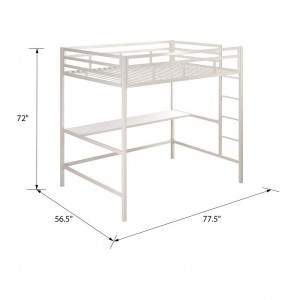 B31-T litera con escritorio Bespoke Single Size Metal Loft Bed With Desk