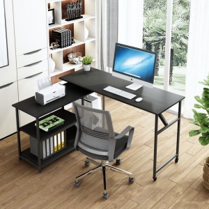 D13-T L Shaped Home Office Writing Desk Turnable Computer Desk