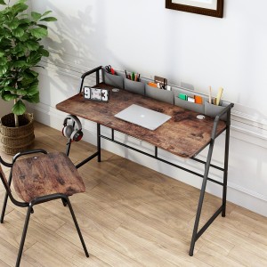 D11-T High Quality Home Working Computer Desk, Home Office Table With 3 Side Shelves