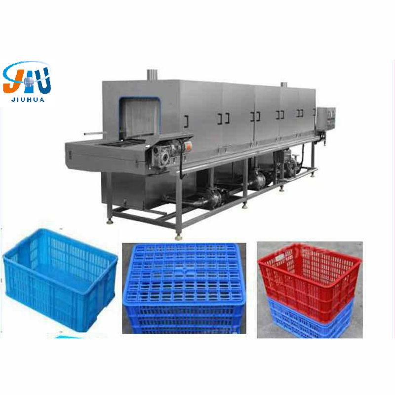 OEM Manufacturer Lettuce Washing Machine - Automatic Crate Basket Washing Machine – JIUHUA
