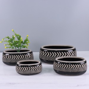 Exquisite Collection of Bright Black Ceramic Vases & Planter Pots