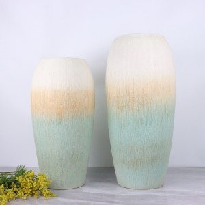 Unique Gradient Color and Scratched Lines Home Decor Ceramic Vases