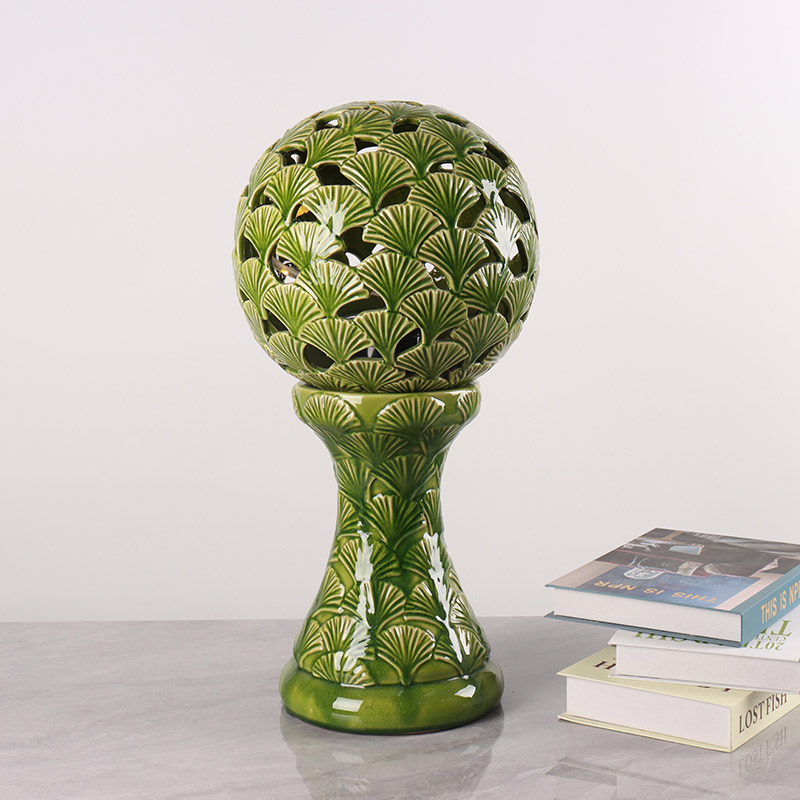 Hollow Special Shape Ceramics Lamp, Home & Garden Decoration