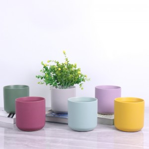 Favorite Among Merchants Macaron Color Ceramic Flowerpot Series