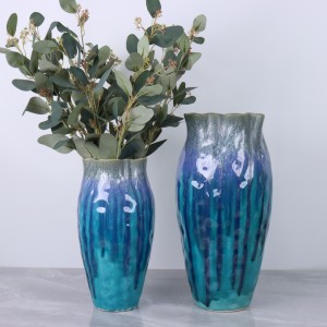 Iyo Fekitori Inogadzira Crackle Glaze Ceramic Ruva Vase Series