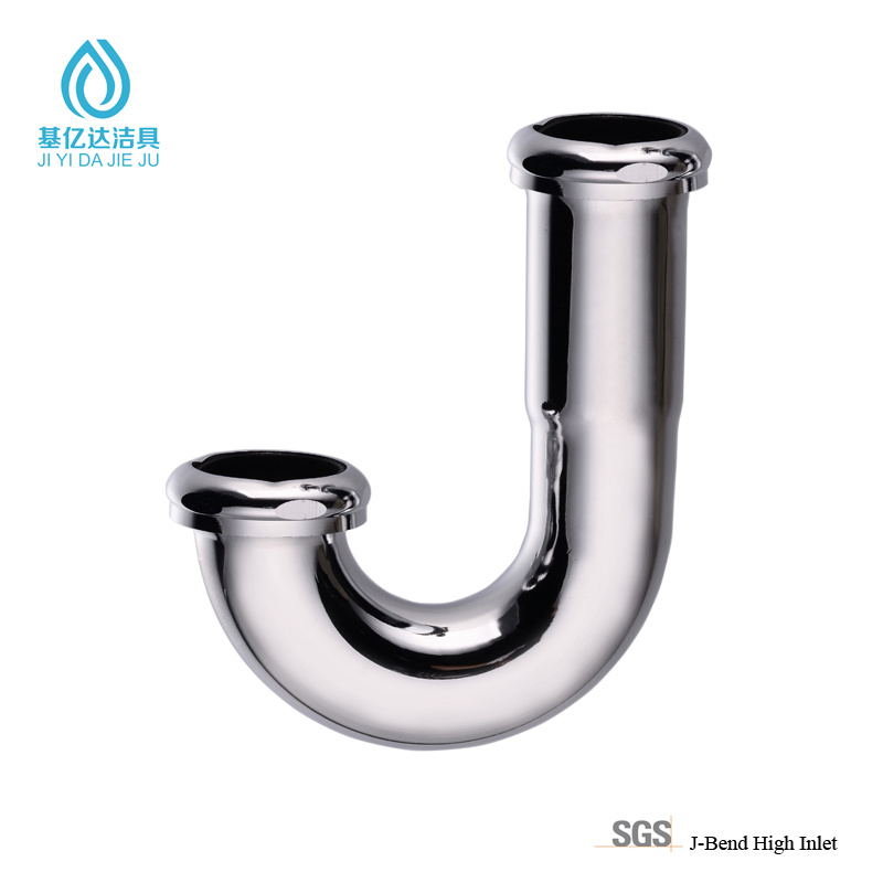 Factory Cheap Hot Round Shape Spout - Bathroom Accessories Brass J-Bend High Inlet P Trap – Jiyida Sanitary
